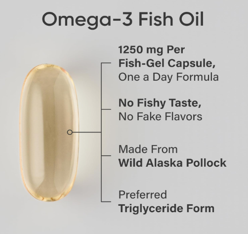 Triple Strength Omega-3 Fish Oil 1250mg